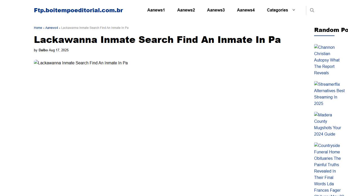 Lackawanna Inmate Search Find An Inmate In Pa